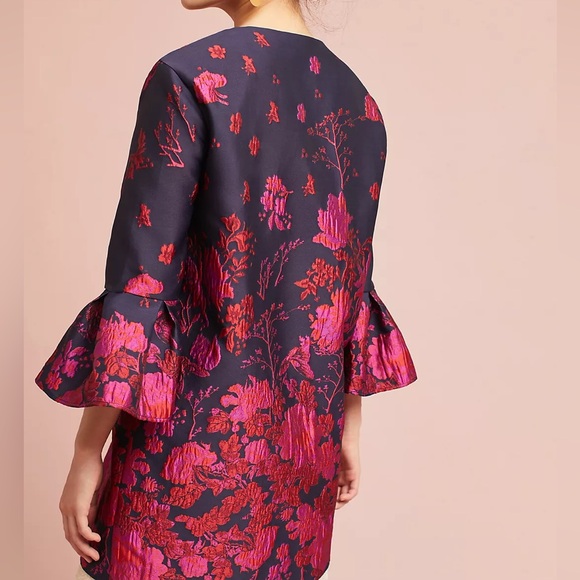 NWT Anthropologie Floral Flutter-Sleeve Coat - Picture 4 of 16